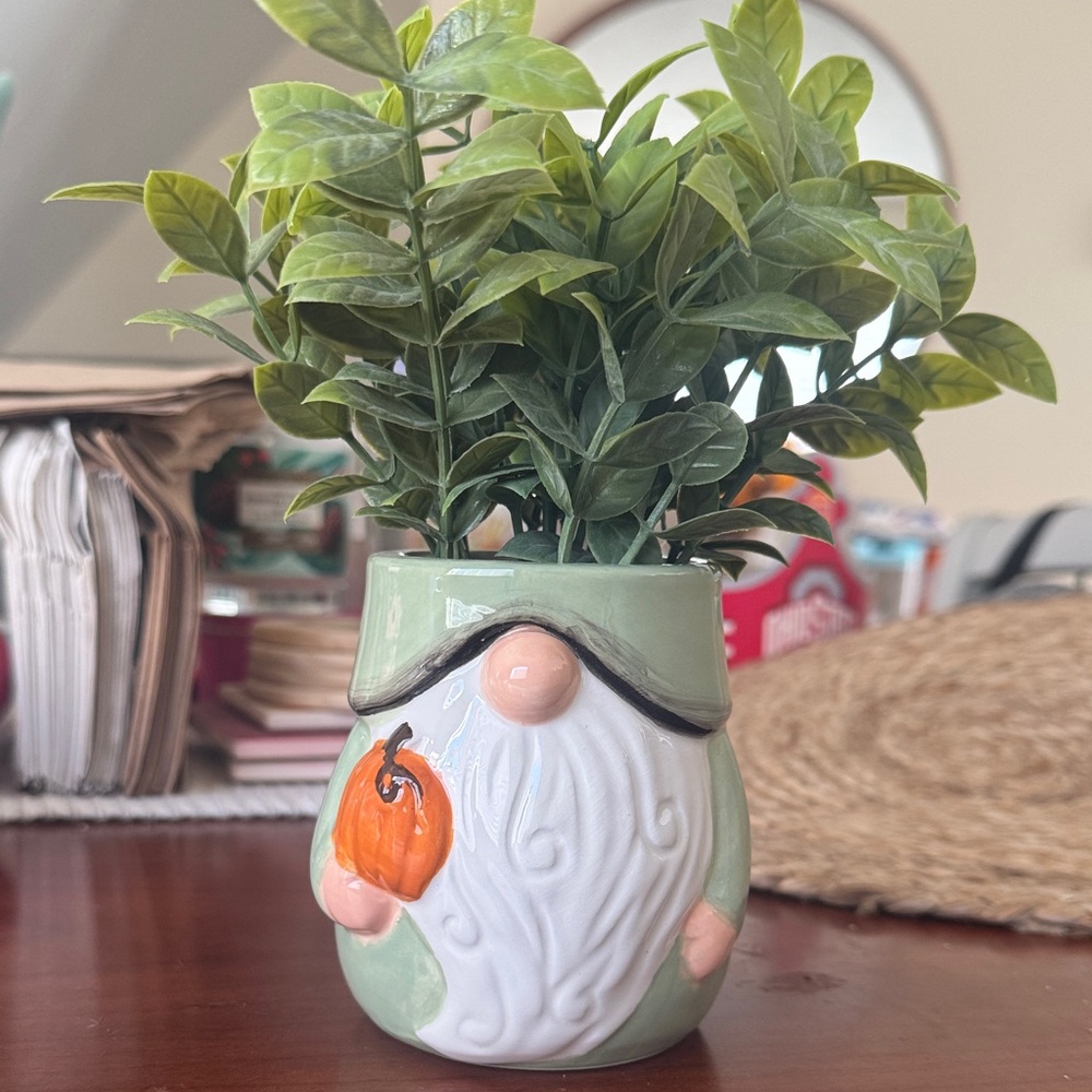 Gnome Planter with Greenery